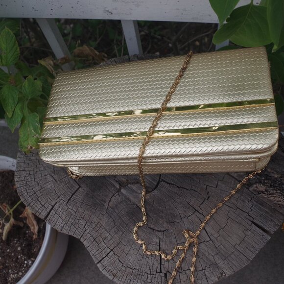Gold Farnell Paris Evening Purse - Picture 1 of 5